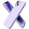 ORNARTO Compatible with iPhone 14 Plus Case 67 Slim Liquid Silicone 3 Layers Full Covered Soft Gel Rubber Phone Case Protective Cover 67 InchPastel Lilac