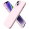 ORNARTO Compatible with iPhone 14 Plus Case 67 Slim Liquid Silicone 3 Layers Full Covered Soft Gel Rubber Phone Case Protective Cover 67 InchChalk Pink