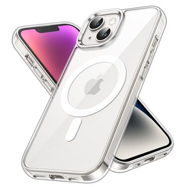 JETech Magnetic Case for iPhone 14 61Inch Compatible with MagSafe Wireless Charging Shockproof Phone Bumper Cover AntiScratch Clear Back Clear