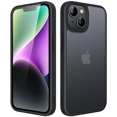 JETech Matte Case for iPhone 14 61Inch Shockproof Military Grade Drop Protection Frosted Translucent Back Phone Cover AntiFingerprint Black