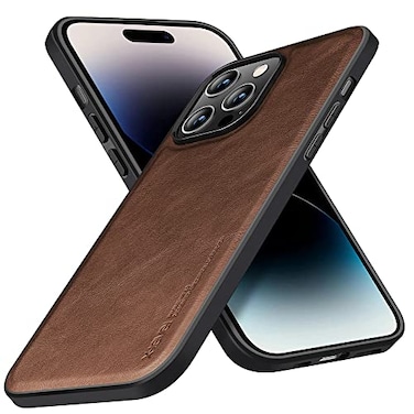 X-level Xlevel Compatible with iPhone 14 Pro Max Case Premium PU Leather iPhone 14 Case for Women and Men Elegant Soft TPU AntiSlip Scratch Full Protective Cover for 67 2022Brown
