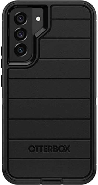 OtterBox Defender Rugged Case for Samsung Galaxy S22 Plus Black Protective Phone Cover Only Slim Shockproof Heavy Duty Dual Layer AntiScratch Wireless Charging NonRetail Packaging