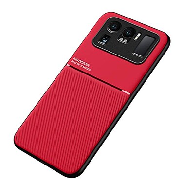 Kepuch Mowen Case Cover Bumper Builtin Metal Plate for Xiaomi 11 Ultra Red
