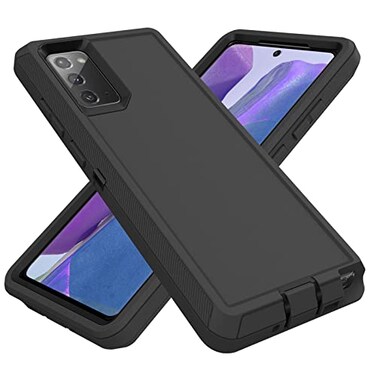 TIOZOLY for Samsung Galaxy Note 20 Case NOT for Note 20 Ultra Heavy Duty Protective Case Dustproof Shockproof Drop Protection 3 in 1 Rugged Cover for Samsung Galaxy Note 20 Black