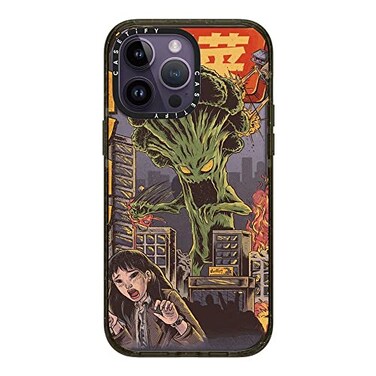 CASETiFY Impact iPhone 14 Pro Max Case 4X Military Grade Drop Tested 82ft Drop Protection Broccozilla Glossy Black
