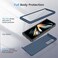 Ruky for Z Fold 4 Case Full Body Protection Cases with Builtin Screen Protector Hard PC UltraThin AntiScratches Shockproof Protective Phone Case for Samsung Galaxy Z Fold 4 Dark Blue