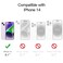JETech Glitter Case for iPhone 14 61Inch Bling Sparkle Shockproof Phone Bumper Cover Cute Sparkly for Women and Girls Clear