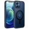 JETech Magnetic Case for iPhone 1212 Pro 61Inch Compatible with MagSafe Translucent Matte Back Slim Shockproof Phone Cover Storm Blue