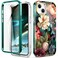 Turquiase Cute Flower Case for iPhone 1314 61 inch Built with Screen Protector Lightweight and Stylish Full Body Shockproof Protective Rugged TPU Case for WomenGirls