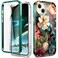 Turquiase Cute Flower Case for iPhone 1314 61 inch Built with Screen Protector Lightweight and Stylish Full Body Shockproof Protective Rugged TPU Case for WomenGirls
