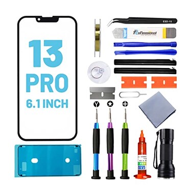 Tpyag for iPhone 13 Pro Screen Replacement Glass Replacement for iPhone 13 Pro 61 inch Screen Repair Kit with Waterproof AdhesiveNO OLED Touch Digitizer