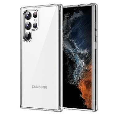 JETech Case for Samsung Galaxy S22 Ultra 5G 68Inch NonYellowing Shockproof Bumper Protective Phone Cover AntiScratch Hard PC Back Clear