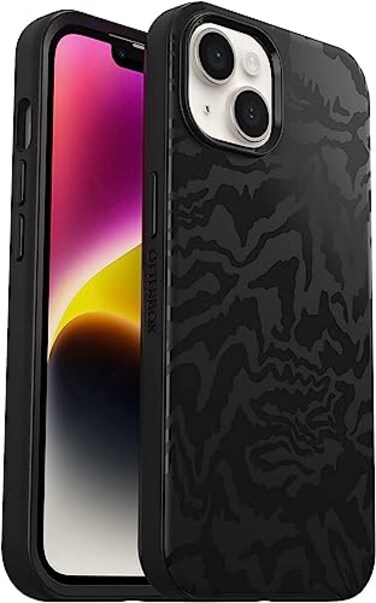 OtterBox iPhone 14 iPhone 13 Only Symmetry Series Case Rebel Black UltraSleek Snaps to MagSafe Raised Edges Protect Camera Screen NonRetail Packaging