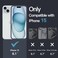 JETech Case for iPhone 15 61Inch NonYellowing Shockproof Phone Bumper Cover AntiScratch Clear Back Clear