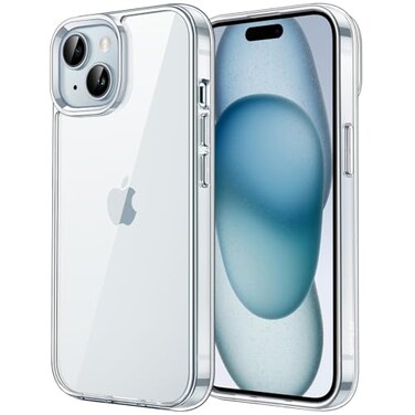 JETech Case for iPhone 15 61Inch NonYellowing Shockproof Phone Bumper Cover AntiScratch Clear Back Clear