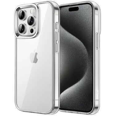JETech Case for iPhone 15 Pro 61Inch NonYellowing Shockproof Phone Bumper Cover AntiScratch Clear Back Clear