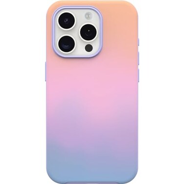 OtterBox iPhone 15 Pro Only Symmetry Series Case Soft Sunset Purple Snaps to MagSafe UltraSleek Raised Edges Protect Camera Screen