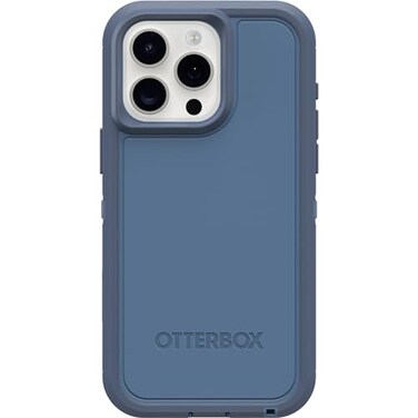 OtterBox iPhone 15 Pro MAX Only Defender Series XT Case Baby Blue Jeans Blue screenless Rugged Snaps to MagSafe Lanyard Attachment