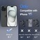 JETech Magnetic Case for iPhone 15 61Inch Compatible with MagSafe Translucent Matte Back Slim Shockproof Phone Cover Black
