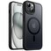 JETech Magnetic Case for iPhone 15 61Inch Compatible with MagSafe Translucent Matte Back Slim Shockproof Phone Cover Black