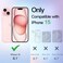 JETech Glitter Case for iPhone 15 61Inch Bling Sparkle Shockproof Phone Bumper Cover Cute Sparkly for Women and Girls Clear
