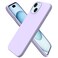 ORNARTO Compatible with iPhone 15 Case 61 Slim Liquid Silicone 3 Layers Full Covered Soft Gel Rubber Phone Case AntiScratch Shockproof Protective Cover 61 Inch Pastel Lilac