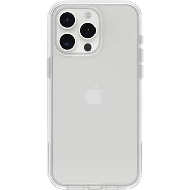 OtterBox iPhone 15 Pro MAX Only Symmetry Clear Series Case Clear UltraSleek Wireless Charging Compatible Raised Edges Protect Camera Screen