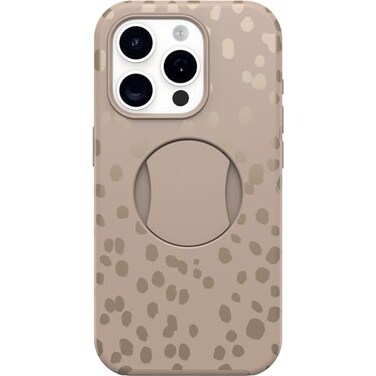 OtterBox iPhone 15 Pro Only OtterGrip Symmetry Series Case ON The SPOT Brown Builtin Grip Sleek case Snaps to MagSafe Raised Edges Protect Camera Screen