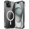 JETech Magnetic Case for iPhone 15 61Inch Compatible with MagSafe Wireless Charging Shockproof Phone Bumper Cover AntiScratch Clear Back BlackWhite