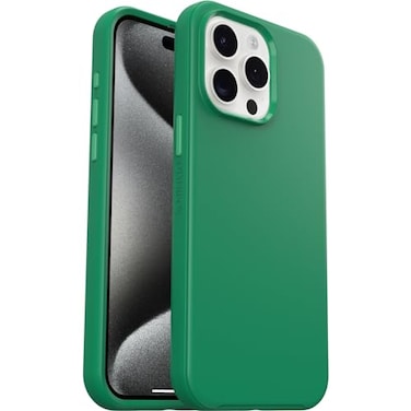 OtterBox iPhone 15 Pro MAX Only Symmetry Series Case Green Juice Green Snaps to MagSafe UltraSleek Raised Edges Protect Camera Screen
