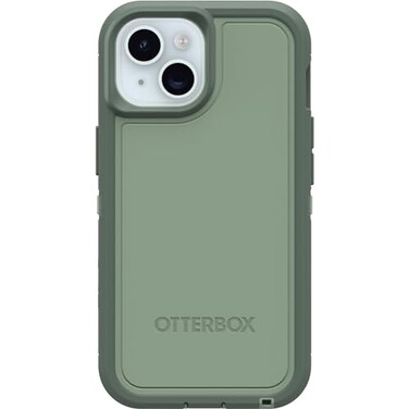 OtterBox iPhone 16e 15 14 13 Defender Series XT Case Emerald ISLE Green screenless Rugged Snaps to MagSafe Lanyard Attachment