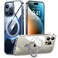 TORRAS Magnetic Ostand for iPhone 15 Pro Max Case Military Grade Drop TestedCompatible with MagSafeBuild in Kickstand Clear Slim Hard Back Soft Edge AntiFingerprint 67 2023 Clear