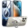 TORRAS Magnetic Ostand for iPhone 15 Pro Max Case Military Grade Drop TestedCompatible with MagSafeBuild in Kickstand Clear Slim Hard Back Soft Edge AntiFingerprint 67 2023 Clear