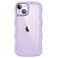 JETech Cute Case for iPhone 14 61Inch Wave Frame Curly Shape Shockproof Phone Cover for Women and Girls Clear Hard PC Back Purple