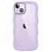 JETech Cute Case for iPhone 14 61Inch Wave Frame Curly Shape Shockproof Phone Cover for Women and Girls Clear Hard PC Back Purple