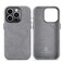 AKANTRA Alcantara Case for Apple iPhone 15 Pro Max Handmade FullyWrapped Synthetic Suede Cover Compatible with Magsafe Wireless Charging iPhone15 Pro Max Gray