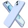 ORNARTO Compatible with iPhone 15 Plus Case 67 Slim Liquid Silicone 3 Layers Full Covered Soft Gel Rubber Cover Protective Phone Case with AntiScratch Microfiber LiningBaby Blue