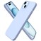 ORNARTO Compatible with iPhone 15 Plus Case 67 Slim Liquid Silicone 3 Layers Full Covered Soft Gel Rubber Cover Protective Phone Case with AntiScratch Microfiber LiningBaby Blue