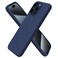 ORNARTO Compatible with iPhone 15 Pro Max Case 67 Slim Liquid Silicone 3 Layers Soft Gel Rubber Shockproof Protective Phone Cover with AntiScratch Microfiber LiningDark Blue