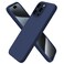 ORNARTO Compatible with iPhone 15 Pro Max Case 67 Slim Liquid Silicone 3 Layers Soft Gel Rubber Shockproof Protective Phone Cover with AntiScratch Microfiber LiningDark Blue
