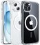 FNTCASE for iPhone 15 Case Clear iPhone 1413 Case Magnetic Phone Cases with Screen Protector Compatible with Magsafe Slim Anti Yellowing Rugged Protective Transparent Cell Cover AClear