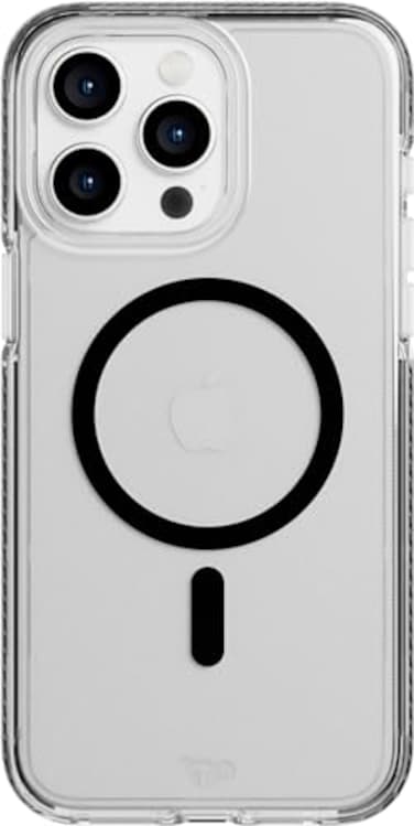 Tech21 Evo Crystal case for iPhone 15 Pro Max Compatible with MagSafe Impact Protection Case Graphite Black