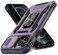 DEERLAMN Case for iPhone 13 Pro Max with Slide Camera CoverScreen Protector1 PackRotated Ring Kickstand Military Grade Shockproof Protective Cover 67 InchDeep Purple