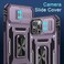 DEERLAMN Case for iPhone 13 Pro Max with Slide Camera CoverScreen Protector1 PackRotated Ring Kickstand Military Grade Shockproof Protective Cover 67 InchDeep Purple