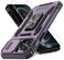 DEERLAMN Case for iPhone 13 Pro Max with Slide Camera CoverScreen Protector1 PackRotated Ring Kickstand Military Grade Shockproof Protective Cover 67 InchDeep Purple