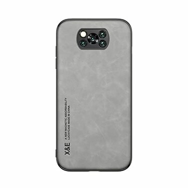 Kepuch Silklike Case for Xiaomi Poco X3X3 NFC Cover Bumper Builtin Metal Plate for Xiaomi Poco X3X3 NFC Gray