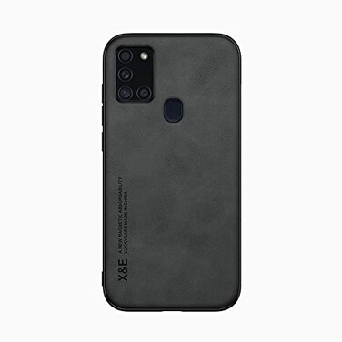 Kepuch Silklike Case for Samsung Galaxy A21S Cover Bumper Builtin Metal Plate for Samsung Galaxy A21S Black