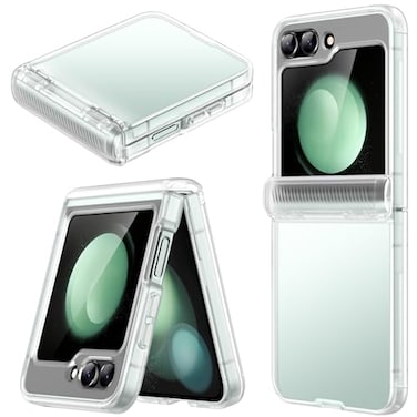 JETech Case for Samsung Galaxy Z Flip 5 2023 with Hinge Protection Heavy Duty Rugged Protective Hard PC Phone Cover AntiFingerprint Matte Finish Frosted Clear