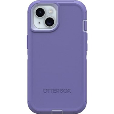 OtterBox iPhone 15 iPhone 14 and iPhone 13 Defender Series Case Mountain Majesty Purple screenless Rugged Durable with Port Protection Includes Holster Clip Kickstand
