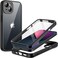 JETech Case for iPhone 13 61Inch with Builtin Tempered Glass Screen Protector 360 Degree Full Body Heavy Duty Protection Shockproof Rugged Phone Cover Clear Back Black